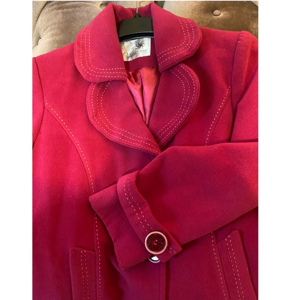 Dark pink coat with lining, large - Picture 5 of 5